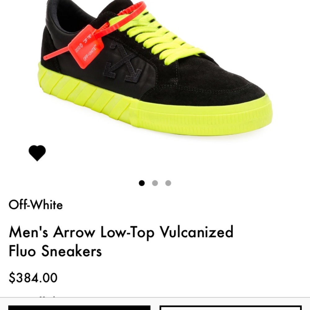 Off white mens Arrow Low top Fluo sneakers